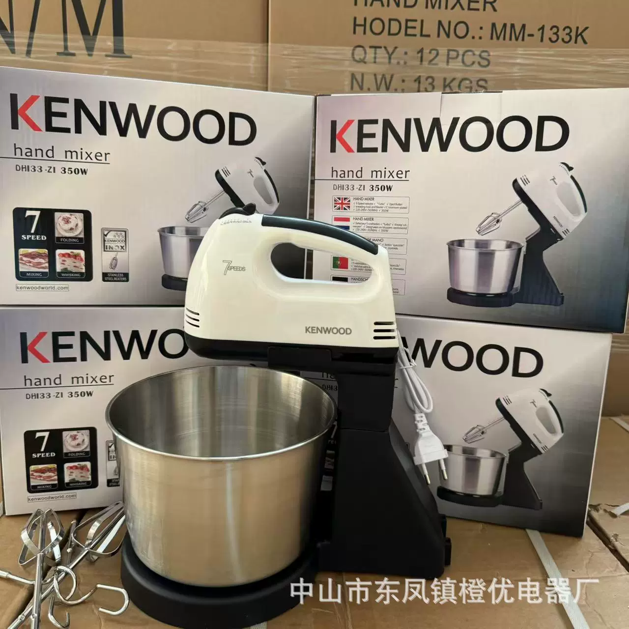 家用电动台式打蛋器 带不锈钢桶搅拌搅蛋机 打奶油烘焙蛋糕和面机