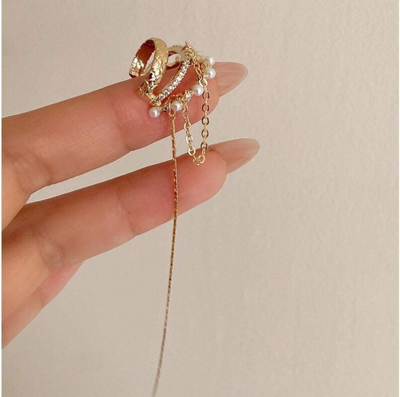 Nuevo transfronterizo nuevo clip de oreja de perla pendientes de hombres y mujeres pendientes de cartílago falso pendientes de joyería al por mayor