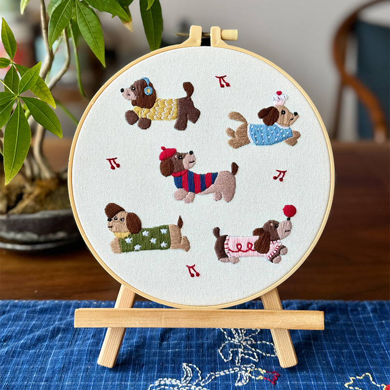 Lu bordado transfronterizo niños bordados diy material paquete de dibujos animados alpaca animales de tela de bordado cruzado decoración pintura colgante