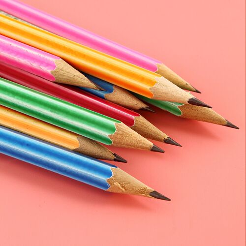 Factory Wholesale HB Pencils Large Barrel Flower Rod Pencils for Children and Primary School Students Writing Pencils with Colorful Erasers