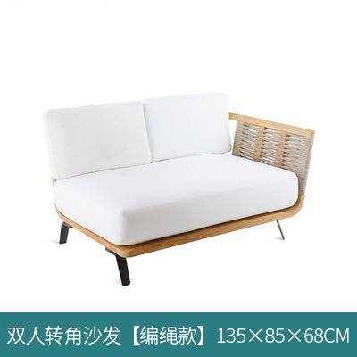 Fábrica personalizada sofá al aire libre patio teca caña sofá grupo villa caña sofá jardín ocio muebles al aire libre