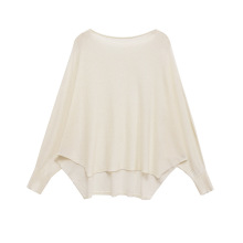 女士个性圆领不对称薄款个性针织毛衣2025秋新款INS潮流款针织衫