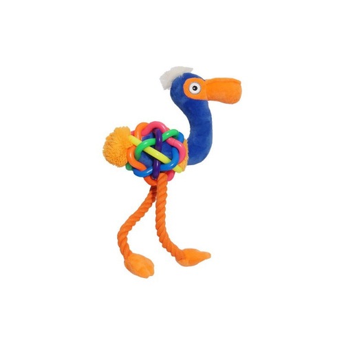 ROSEWOOD Dog Plush Toy - British Style, Durable, Chew-resistant, Knot Design, Fun Sound Dog Toy