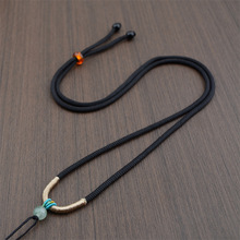 手工编织吊坠绳水晶手工彩虹绕线项链绳翡翠小圆绳东陵玉挂脖绳子