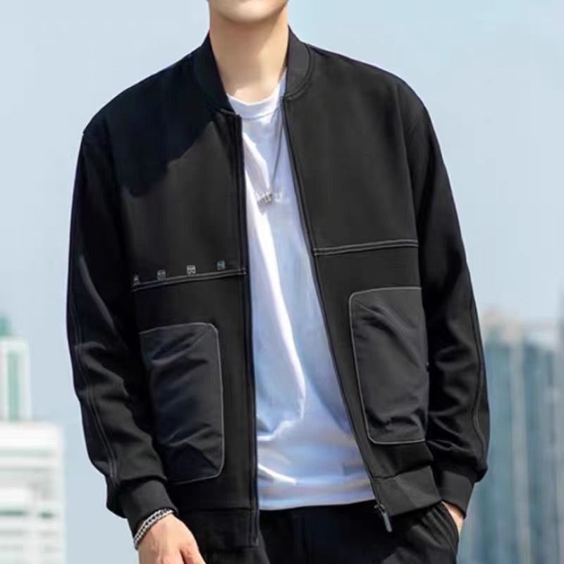 秋季外套男2025新款春秋季立领工装夹克男装潮流帅气上衣休闲衣服
