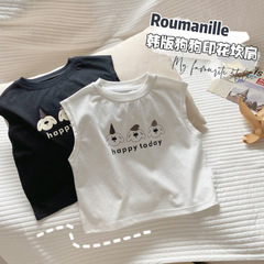 Boys' Summer Jacket Children's Korean Style Versatile Vest Little Kid Lightweight Breathable Sleeveless Top Baby Clothes 2024 