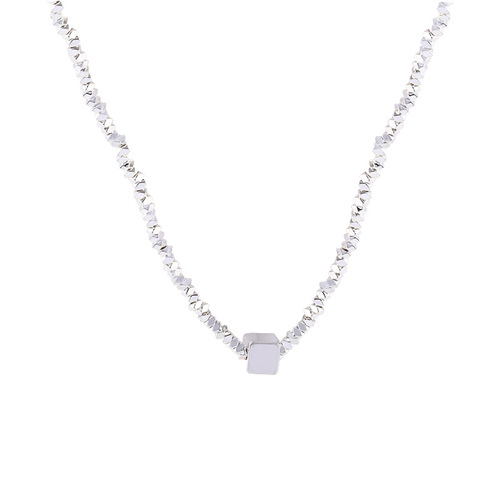 Metal Scrap Silver Necklace, Light Luxury, Unique Style, Versatile Bracelet, Simple Personality, Sister-in-law, High-end, Clavicle Chain, Trendy