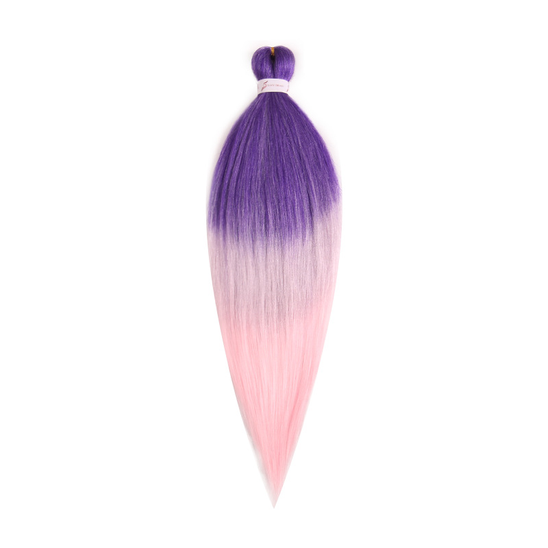 EZ Trenza PVC ignífugo a baja temperatura fibra multicolor flojo gran ganchillo de trenza fábrica de cabello recto un cabello