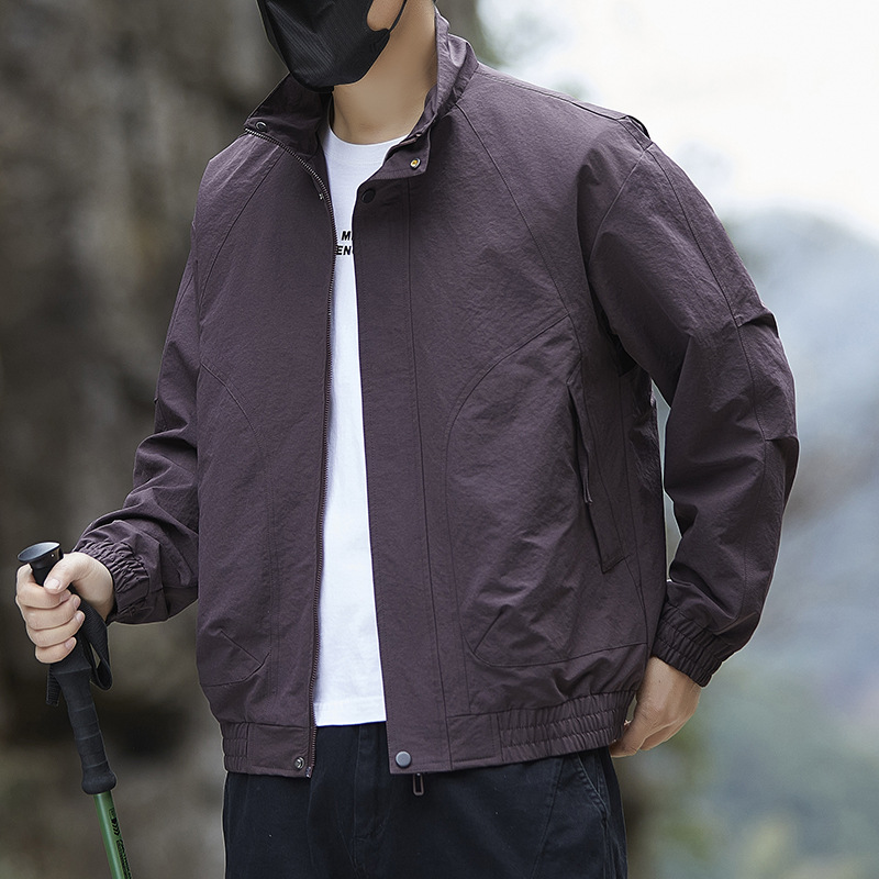 Transfronterizo simple chaqueta casual hombre chaqueta de moda hombre primavera y otoño nuevo estilo al aire libre chaqueta de asalto hombre tamaño grande