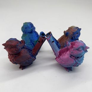 2025 Cross-Border New 3D Printed Whistle Bird Ornament Toy, Can Blow Easter and Christmas Gifts