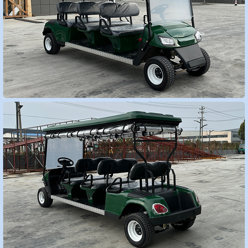 Electric Sightseeing Vehicle for Scenic Spots, Patrol and Reception Vehicle, Venue Property Patrol Shuttle Vehicle, 6-Seat Electric Golf Cart