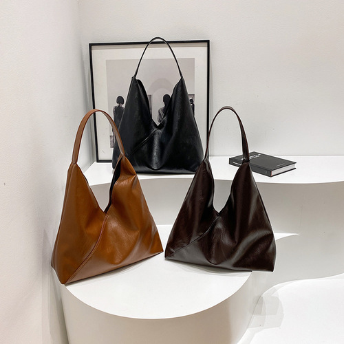 2024 autumn new style personalized retro casual one-shoulder tote bag, Korean temperament niche design, underarm women's bag