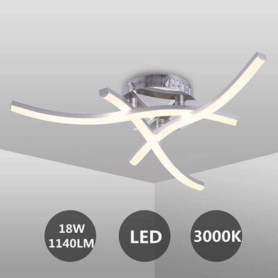 跨境吸顶灯北欧现代简约条形天花灯线形创意灯饰 led三叉波浪灯具