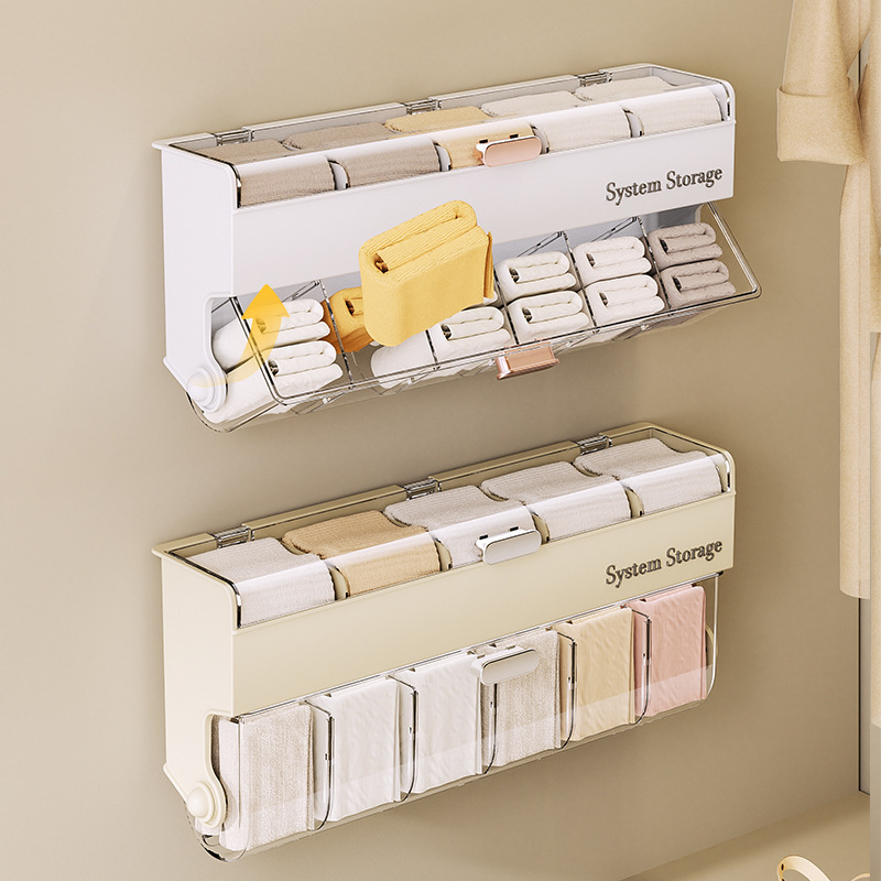 Underwear Storage Box, Punch-Free Wall-Mounted Underwear and Socks Storage Box, Wardrobe Intimates Storage, Under-Table Storage Underwear Storage Box, Punch-Free Wall-Mounted Underwear and Socks Storage Box, Wardrobe Intimates Storage, Under-Table Storage