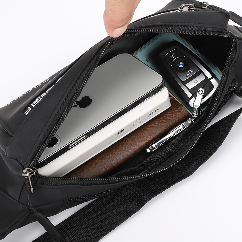 Nuevo bolso de cintura al aire libre para hombres y mujeres tela espumosa impermeable bolsa de pecho de viaje de ocio con cremallera oculta fábrica directa