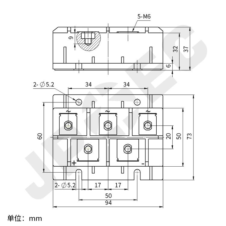 Shanghai Qiyi JPEC three-phase rectification bridge module MDS200-16 MDS200A/1600V