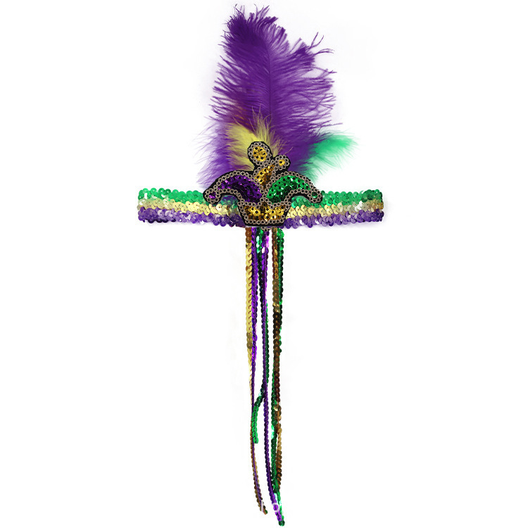 Mardi Gras fiesta de carnaval brasileño transfronterizo oro púrpura verde tricolor piezas de vestuario