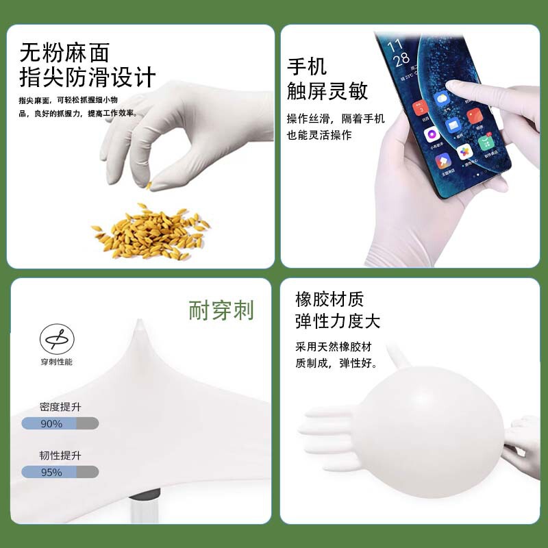 科邦医用外科手套橡胶乳胶无菌检查手套手术用一次性医用手套无粉|undefined