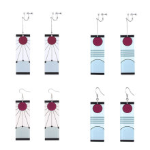 日本漫画鬼灭之刃耳饰 周边炭治郎耳环耳坠 个性创意饰品送女友