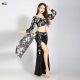 Spring and Summer new belly dance practice clothes dancing performance skirt plus size slimming dance clothes modal split skirt