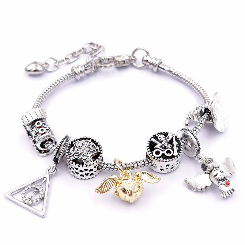 Amazon Cross-Border Jewelry DIY Bracelet Alloy Magic Hat Large Hole Beaded Bracelet Harry Potter Bracelet Wholesale Amazon Cross-Border Jewelry DIY Bracelet Alloy Magic Hat Large Hole Beaded Bracelet Harry Potter Bracelet Wholesale