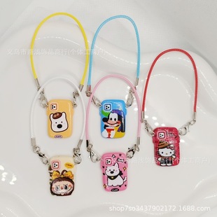 Cute Cartoon Phone Case Doll Pendant, Labubu Neck Strap Decoration, Creative Bag Accessory Keychain