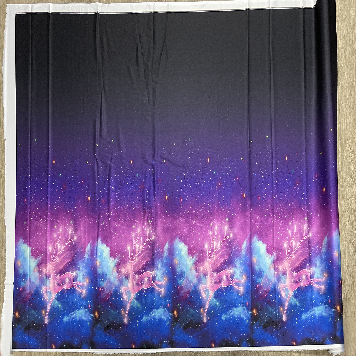 Satin elastic chiffon printing stage dance clothing fabric