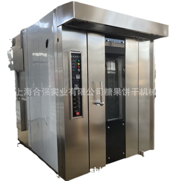 上海合强牌烘焙机械 16盘柴油旋转炉 32盘单车烤箱厂家 热风烤炉