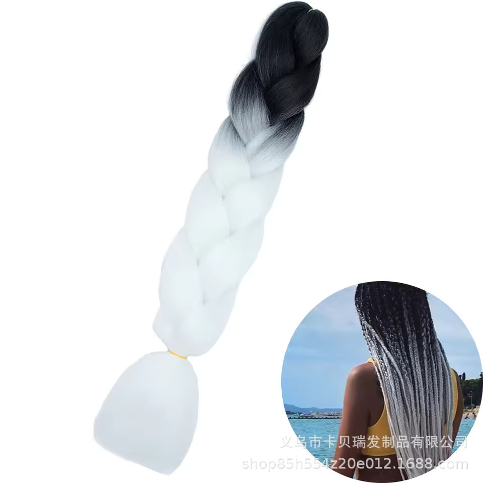 Xuchang pelucas al por mayor seda de alta temperatura teñido africano gran trenza jumbobraid fibra química colorida trenza sucia venta caliente