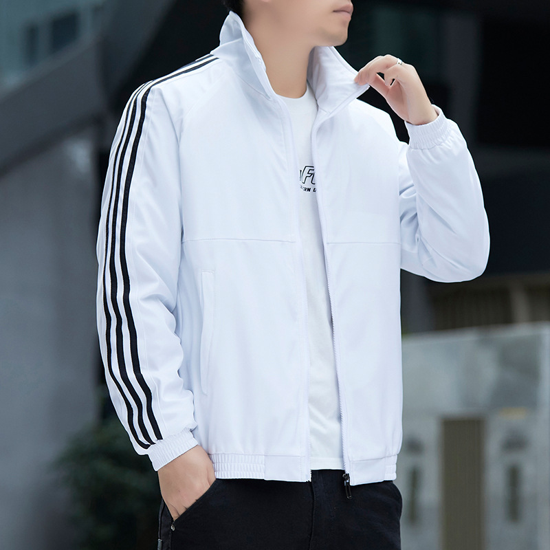 Tres barras transfronterizas chaqueta hombre otoño estilo americano chaqueta de viento de cuello al aire libre tres capas suaves chaqueta de asalto hombre tamaño grande image 3
