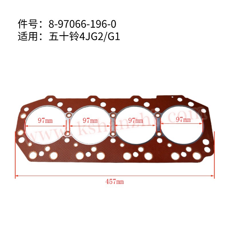 Lecho de cilindros para Heli Hang C240 4JG2 6BG1 accesorios de motor Junta de cilindro de cilindro