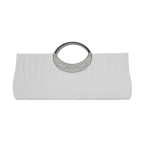 New hardware handle with rhinestone pleats, fashionable and classic women's bag, evening bag, evening bag