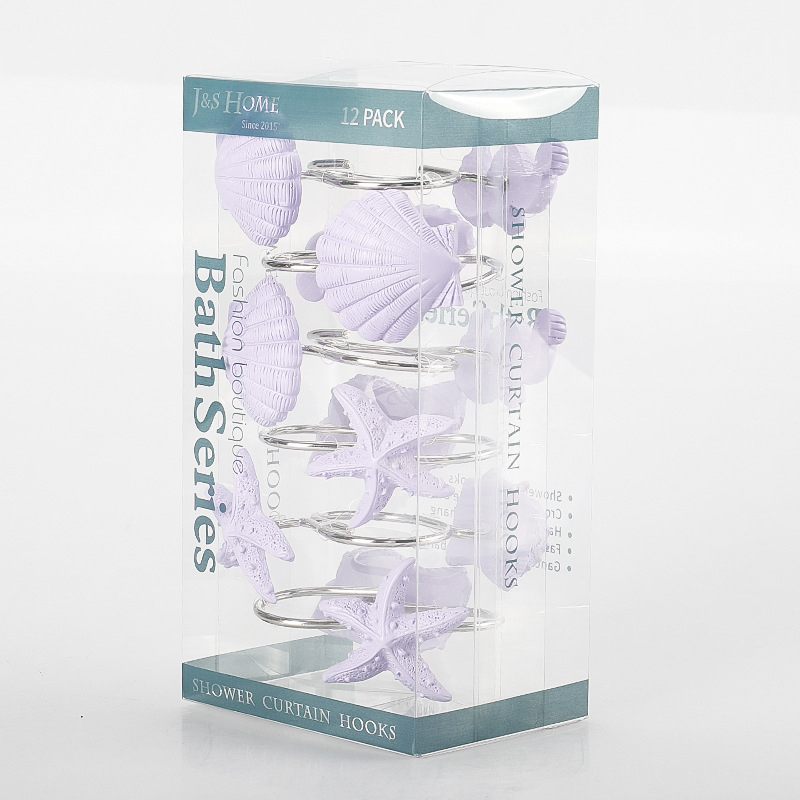 Cortina de ducha de resina hebilla de baño 12 piezas C-tipo gancho abierto cortina hebilla colgante anillo cortina partición puerta cortina Accesorios