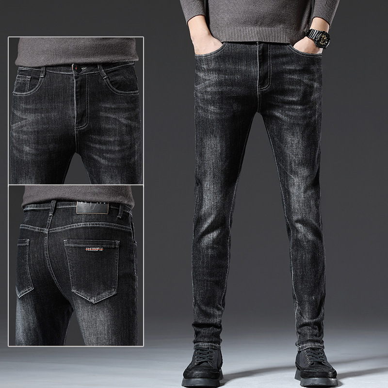 [Multiple Styles] Autumn and Winter New Men's Slim Fit Stretch Jeans Trendy Brand Skinny Jeans Men's Clothing