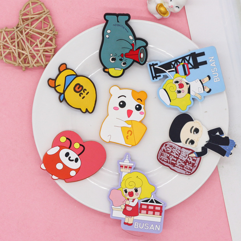 Caricatura creativa 3D adorable pegatina de refrigerador animal adorable dibujos animados creativo pegatina de refrigerador magnético pegatina de refrigerador creativo