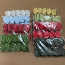 仿真绿叶玫瑰叶假花叶子绢布叶金叶子手工花环头饰帽子喜糖盒配件