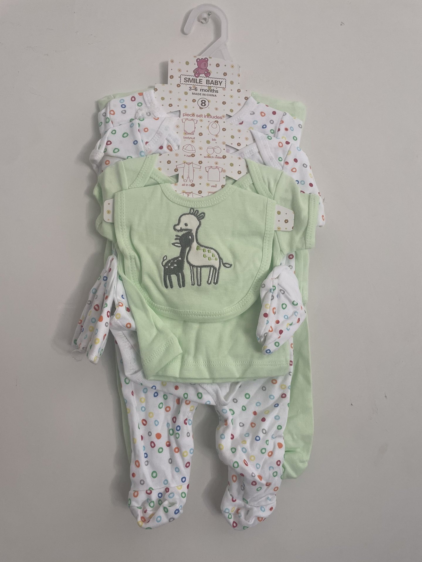 Comercio exterior exportación de algodón conjunto de ropa de escalada conjunto de ropa para bebés 0 - 3 meses 8 piezas de conjunto de regalos image 1