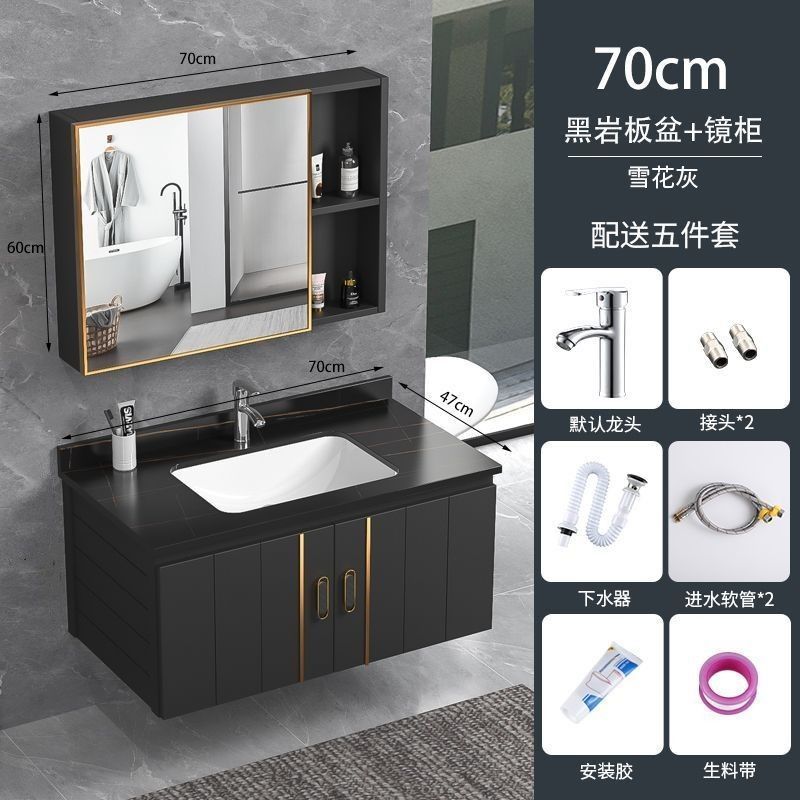Espacio aluminio tocador tocador tocador tocador armario integrado tabla de roca encimera lavabo lavabo mueble de baño mueble de baño