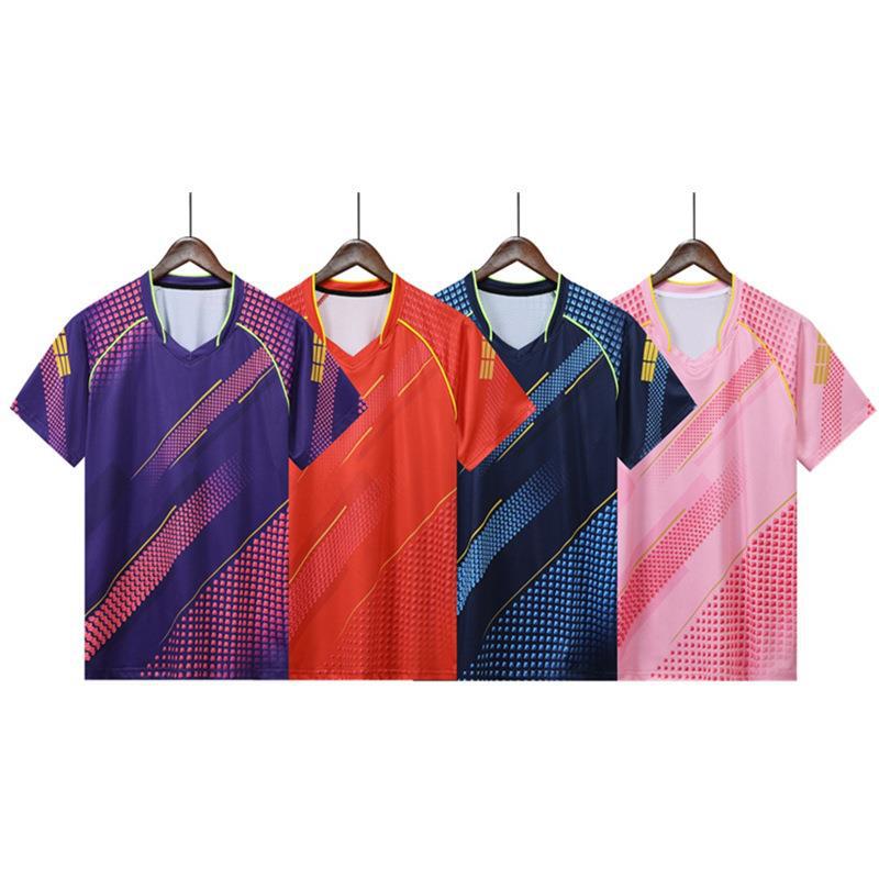 Three badminton uniforms men's and women's suit sportswear competition training team uniform sweat-absorbent breathable micro-elastic badminton Jersey