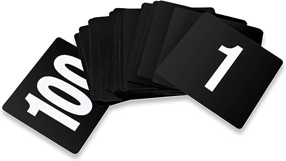 亚马逊黑色亚克力双面号码桌卡标牌数字标牌卡座位桌号牌批发