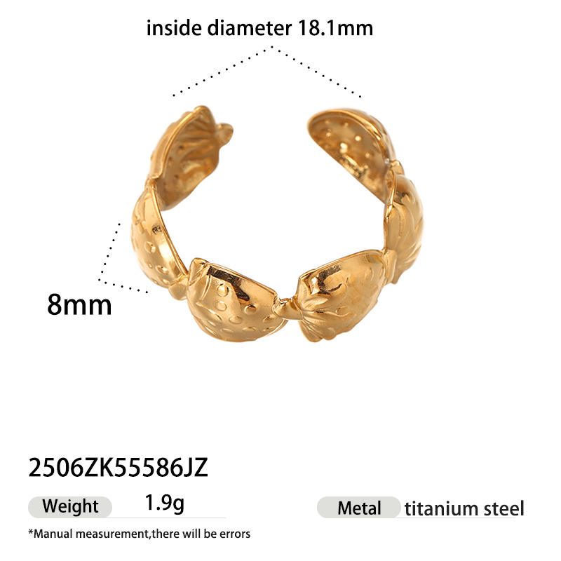 Anillo de acero de titanio al por mayor transfronterizo de Tena, lujo ligero, estrella de mar de nicho, sirena, soporte de acero inoxidable, joyería de mano de estilo europeo y americano