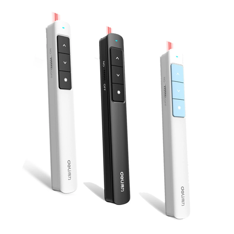 Deli 2808 Page Writer Teaching Speech 30M Red Light Projector PPT Wireless Multifunctioner Laser Pen