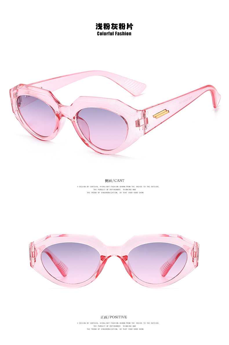 46g Weight UV400 Protection Lens Material Outdoor, Travel, Party, Fishing Occasion Women'S, Men'S, Unisex Gender Hip-Hop, Retro, Fashion, Simple Style Style Orange, Grey&Pink, White, Red, Green, Blue, Transparent, Black Color Hip-Hop Retro Fashion UV400 Protection Women's Sunglasses 12