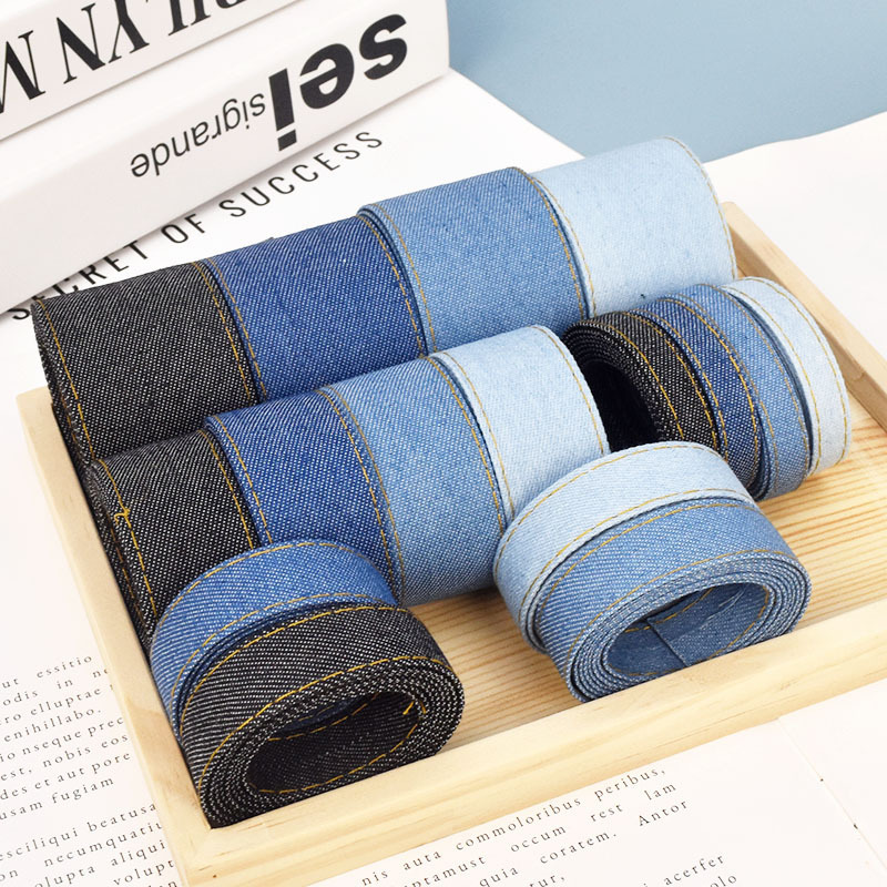 Denim strip car line layering diy hair accessories ribbon ribbon handmade bow hairpin jewelry material