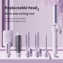 跨境外贸卷发器多功能可换头小卷蛋卷直板夹玉米波浪多合一卷发棒