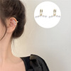 2022 new pattern freshwater Pearl Ear bones Earrings 14K senior A small minority Oblate Steamed buns Earrings