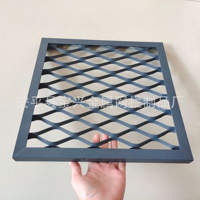 天花吊顶菱形扩张网酒店走廊金属拉伸网幕墙菱形铝拉网隔断铁丝网