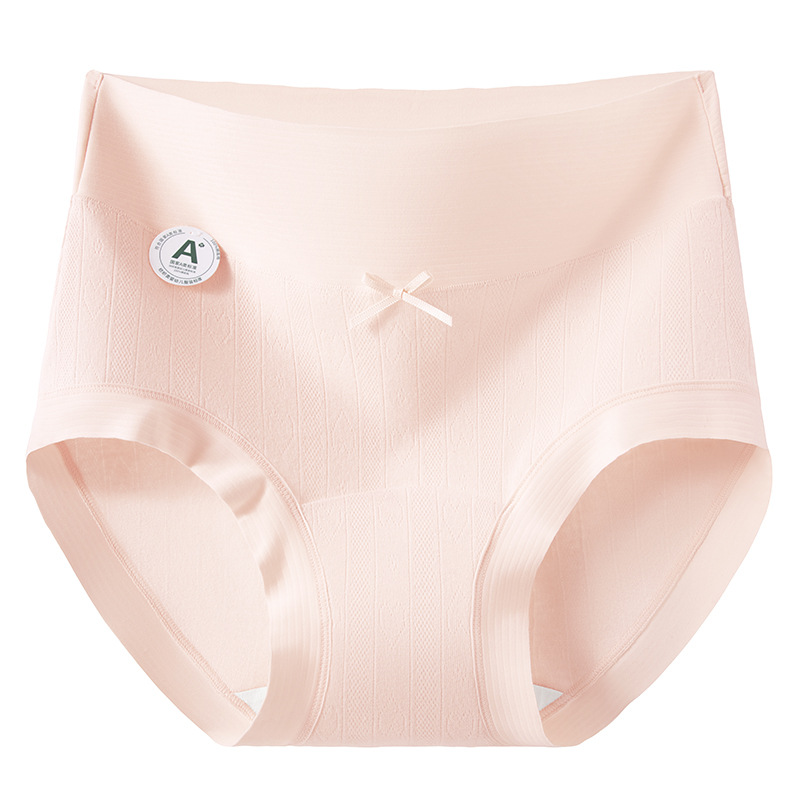 Bragas de algodón para bebés de clase A, cintura alta sin costuras, abdomen, entrepierna larga, entrepierna antibacteriana de grado 10A, calzoncillos de algodón puro de color sólido para mujer