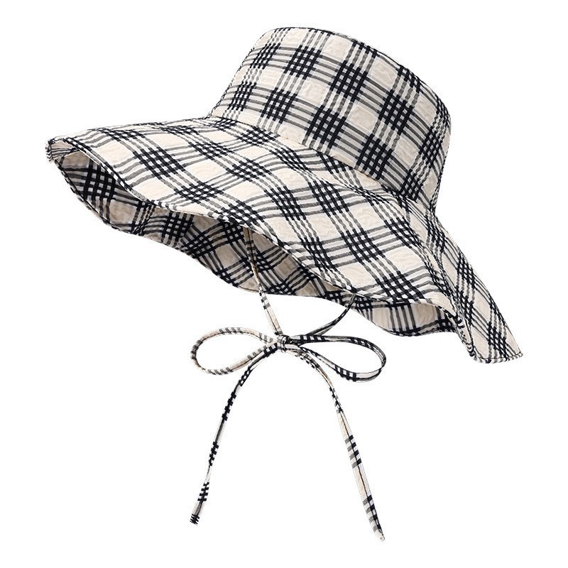 Sombrero Pescador de Pata de Gallo de Poliéster y Algodón, Protección Solar, Ala Ancha, para Verano