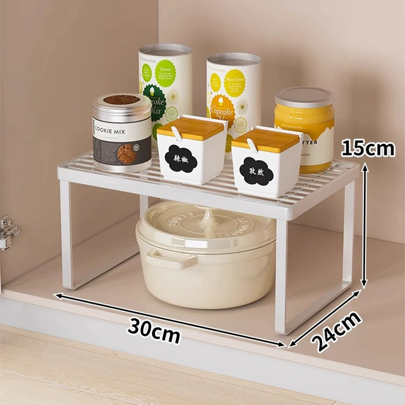 Kitchen Cabinet Shelf Organizer Rack, Multi-Size Desktop & Cabinet Storage
